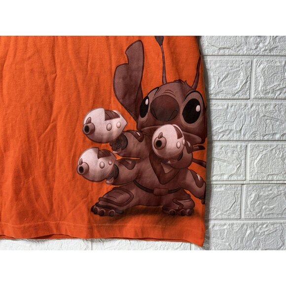 NEW WITH TAGS - Bossini Lilo & Stitch Orange Graphic T Shirt Size XL - Picture 3 of 8